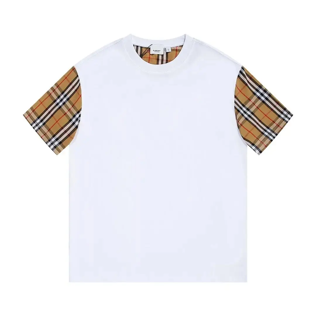 Burberry Check Sleeve T-Shirt for Men - White
