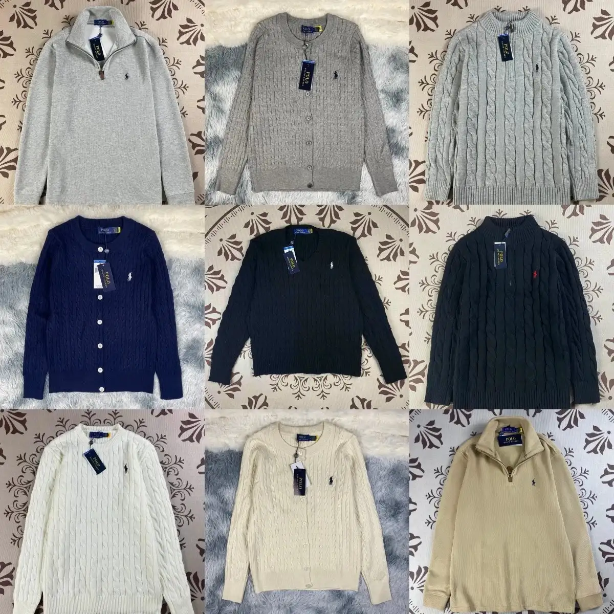 Ralph Lauren Cable Knit & Quarter-Zip Sweaters [22 styles]