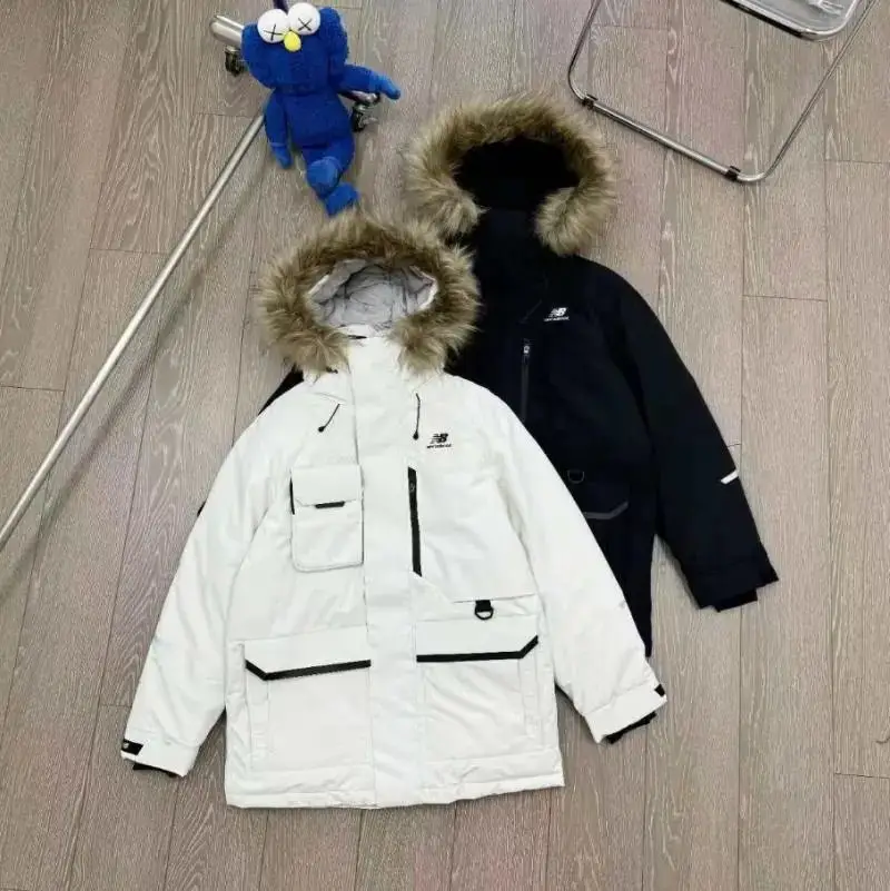 New Balance Puffer Jacket [White & Black