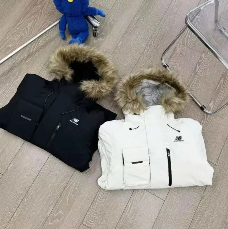 New Balance Puffer Jacket [White & Black 2