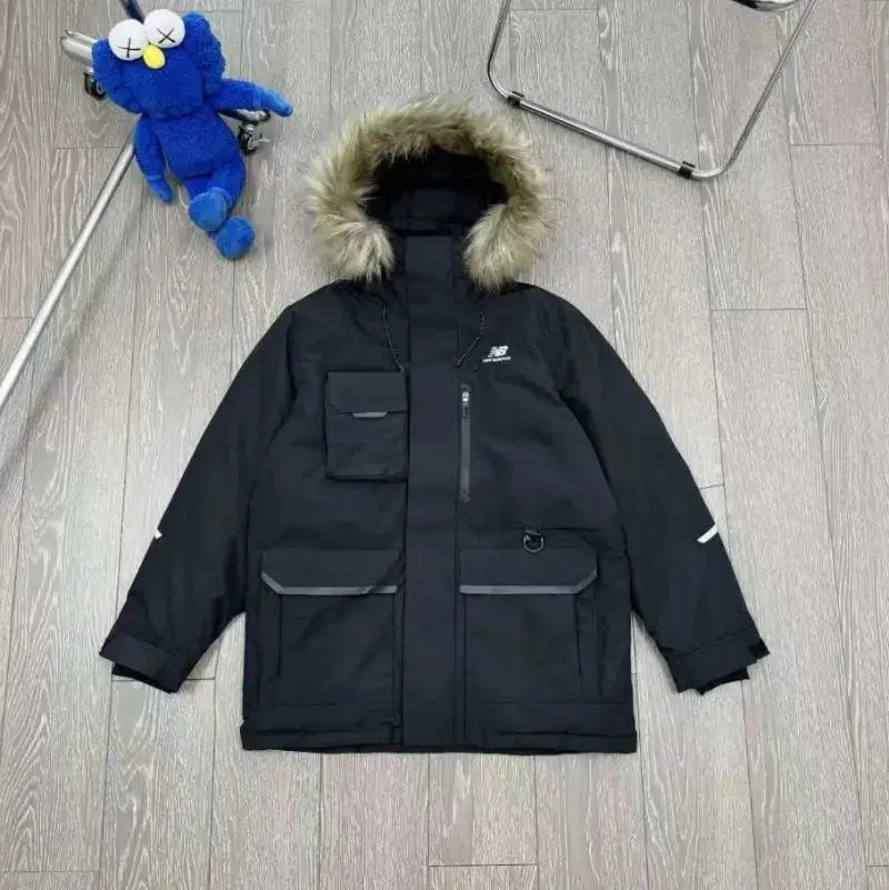 New Balance Puffer Jacket [White & Black 3