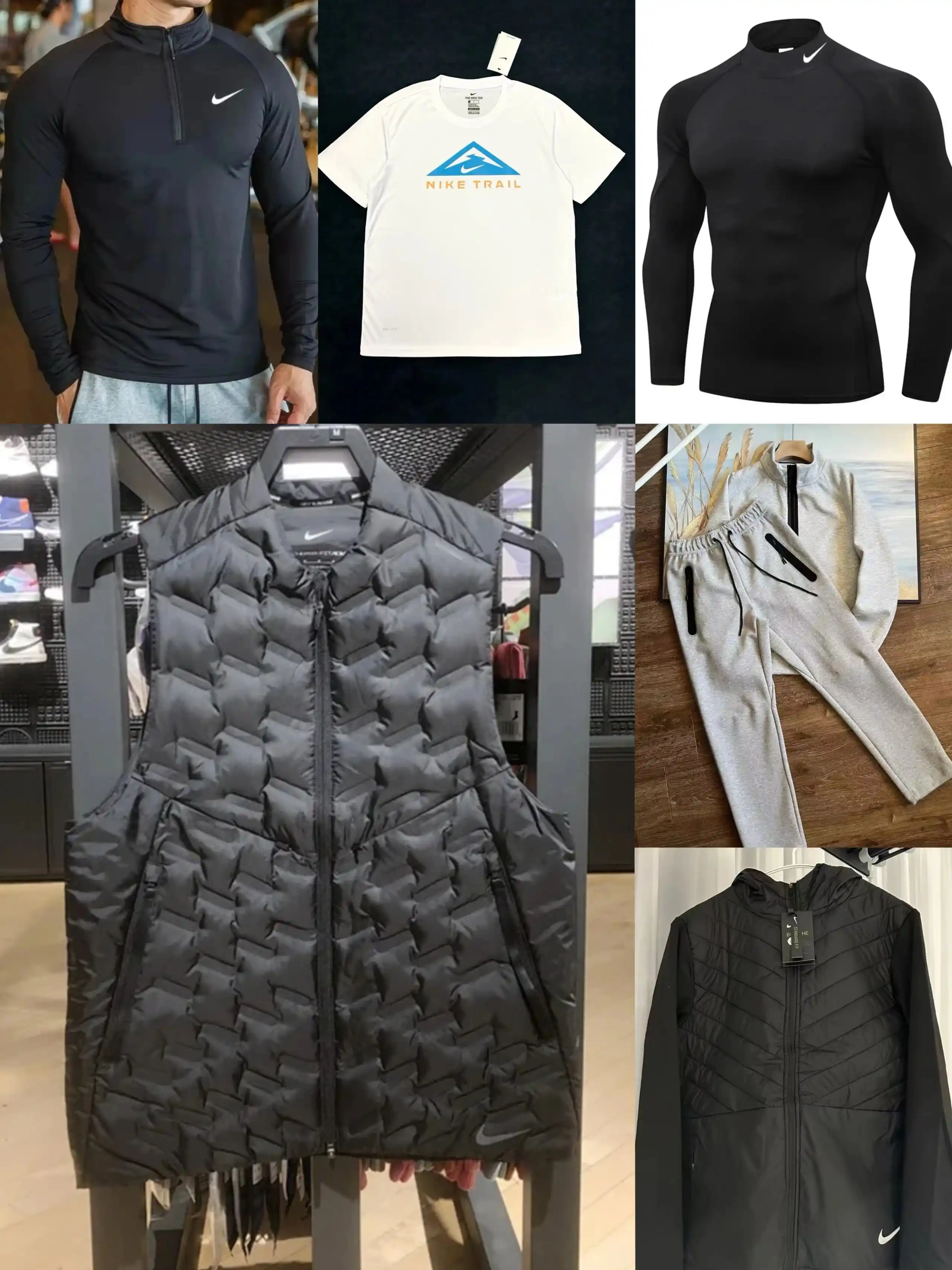 Nike Trail T-Shirt/Nike Pro Long Sleeve/Down Vest/Hoodie/Sweatpants